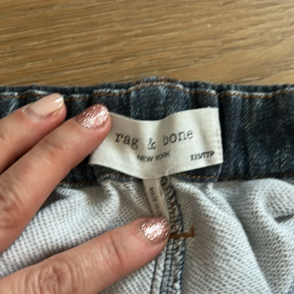 rag & bone XXS Miramar High Rise Blue Jeans soft sweatpants print - Picture 5 of 5